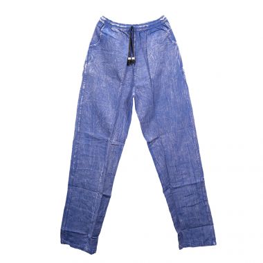Shayma Blue Stonewash Cotton Trousers