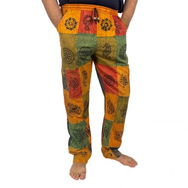 Patchwork Orange Combat Trousers